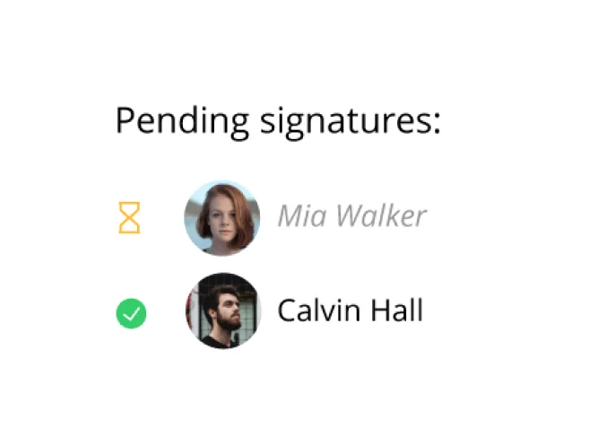 Pending signatures