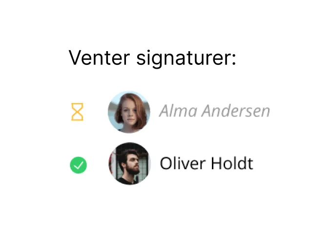 Pending signatures